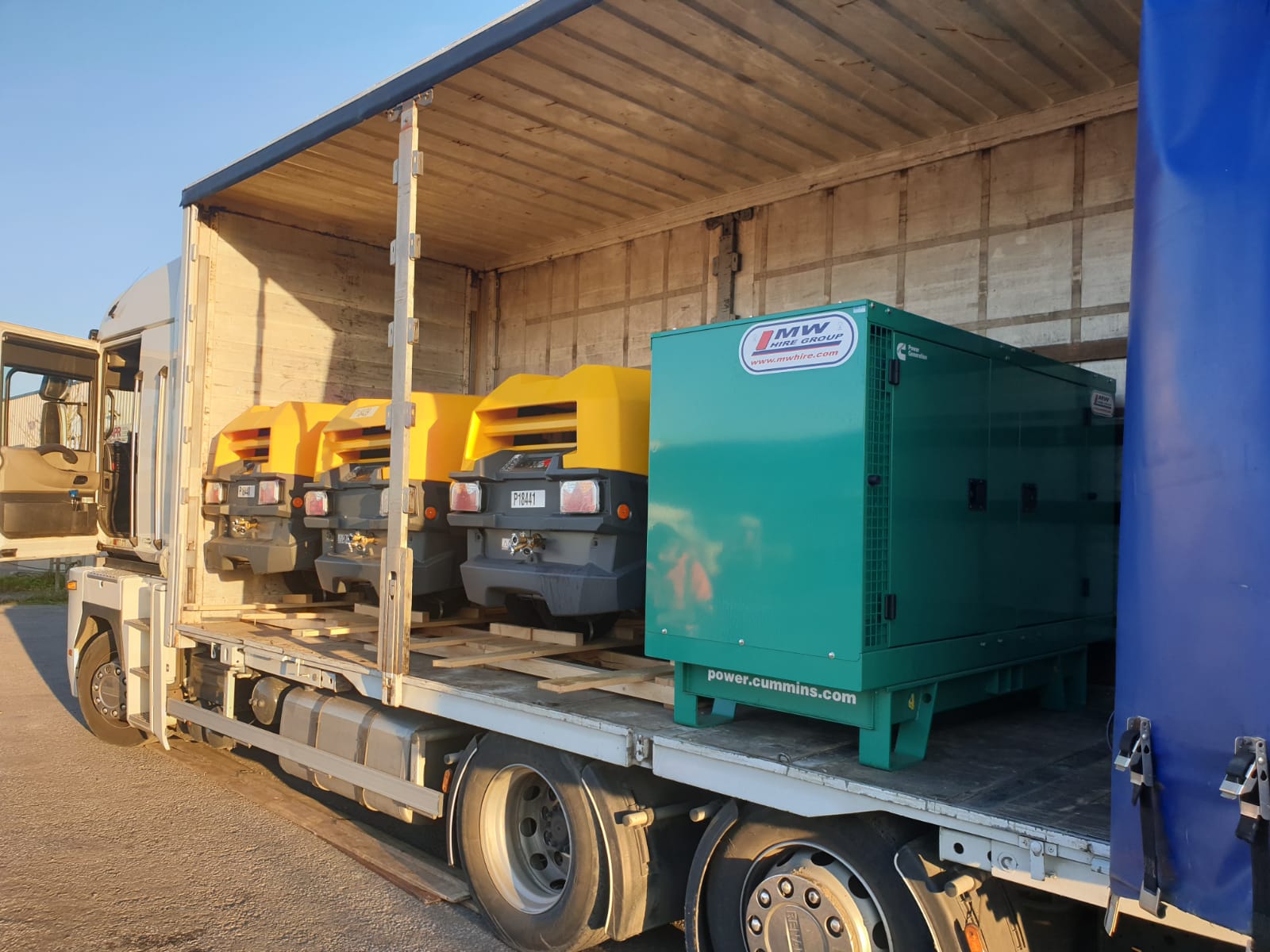 3 Atlas Copco 88s and a new Cummins 38 KVA...SOLD... to a customer in Slovenia